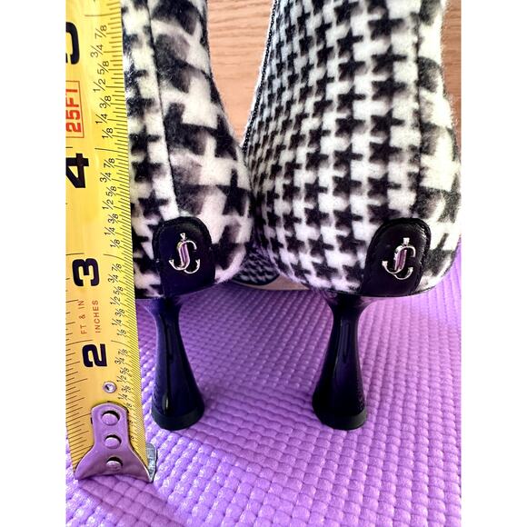 Jimmy Choo Leather ankle boots Size 36 Pointed Toe Zip Lambskin Kitten Heel NEW - Picture 6 of 9